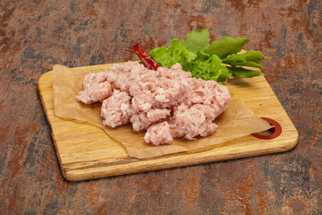 Homemade pork minced meat for cooking