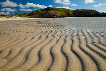 Tidal Patterns (Diseños de marea) Tràigh Uuige - Androil Beach. Lewis island. Outer Hebrides....