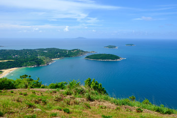 Landscae Black Rock Cliff Pha hin dum Phuket Thailand