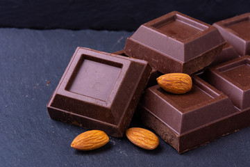 Broken chocolate bar
