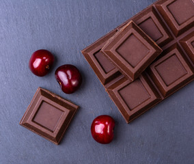 Broken chocolate bar