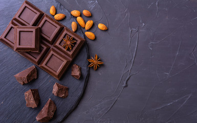 Broken chocolate bar