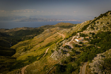 Fototapeta premium Aerial View from Pantokrator hill, Greece