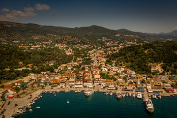 Aerial view of Syvota city, Greece