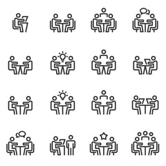 meeting icon business vector illustration