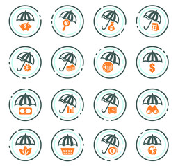 Insurance icons set