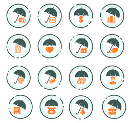 Insurance icons set