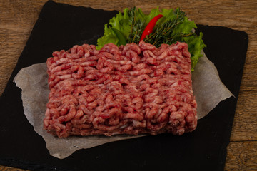 Raw pork minced meat