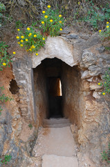 Fototapeta premium Carvalho beach stairs in Lagoa. Algarve, Portugal