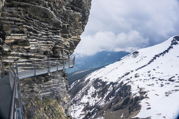 The first cliff walk at First near grindelwald in Switzerland