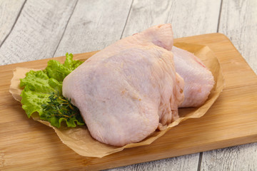 Raw chicken hip