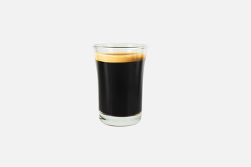 single espresso isolated on a white background