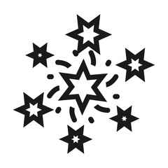 Fototapeta premium Fireworks, birthday - minimal line web icon. simple vector illustration. concept for infographic, website or app.