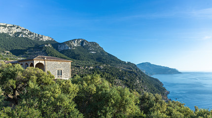 Panoramic view of the West coast of Mallorca