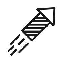 salute, party, birthday - minimal line web icon. simple vector illustration. concept for infographic, website or app.