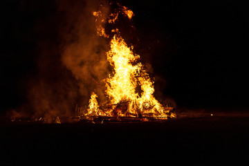 Camp Fire Christmas in July Tree Burning