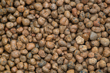 Haydite. Background. Close up. Construction insulation material.