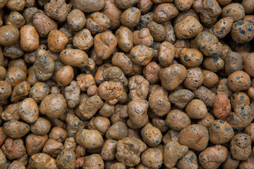 Haydite. Background. Close up. Construction insulation material.