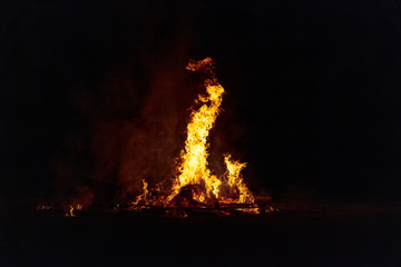 Camp Fire Christmas in July Tree Burning