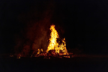 Camp Fire Christmas in July Tree Burning