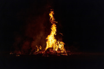 Camp Fire Christmas in July Tree Burning