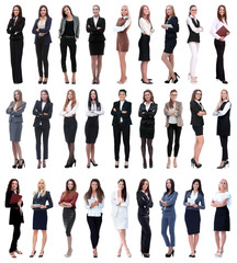 Obraz premium collage of successful modern businesswoman. isolated on white