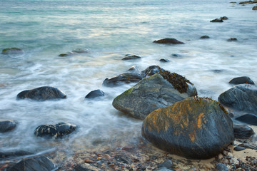 Diseños de agua y roca (Stones and water features). Playa Dail Beag Beach. Lewis Island. Outer...