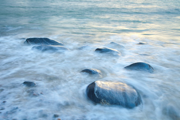 Diseños de agua y roca (Stones and water features). Playa Dail Beag Beach. Lewis Island. Outer...