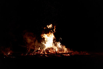 Camp Fire Christmas in July Tree Burning