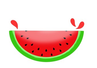 watermelon on white background