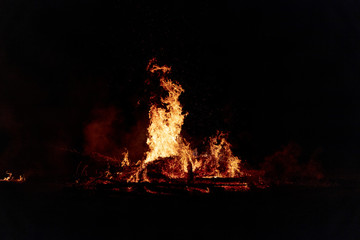 Camp Fire Christmas in July Tree Burning
