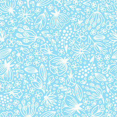 Doodle flowers pattern