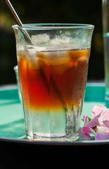 Making of coffee tonic drink