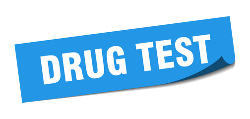 drug test sticker. drug test square isolated sign. drug test