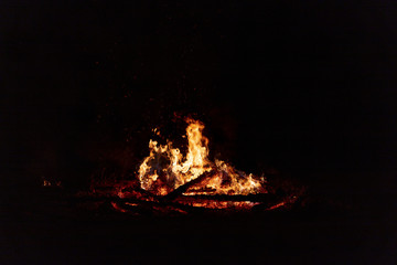 Camp Fire Christmas in July Tree Burning