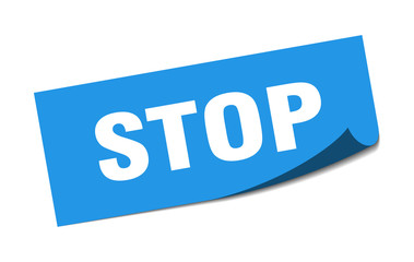 stop sticker. stop square isolated sign. stop