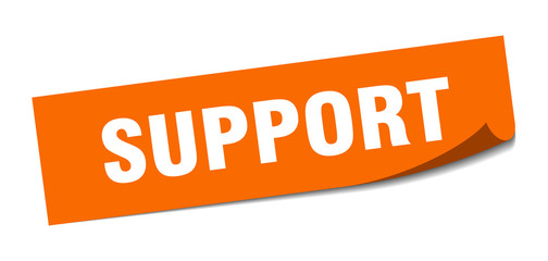 support sticker. support square isolated sign. support