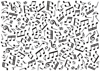 音符の背景イメージ素材