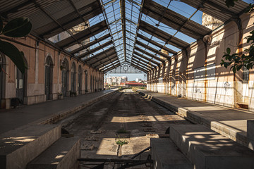 Old train station of Barreiro, Lisbon, Portugal