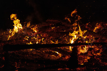 Camp Fire Christmas in July Tree Burning