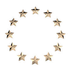 Obraz premium Stars in circle 3d rendering