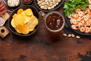 Draft beer and snacks