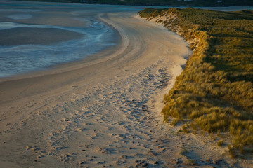 Playa Seilebost y dunas. Seilebost Beach and dunes. South Harris Island. Outer Hebrides. Scotland,...
