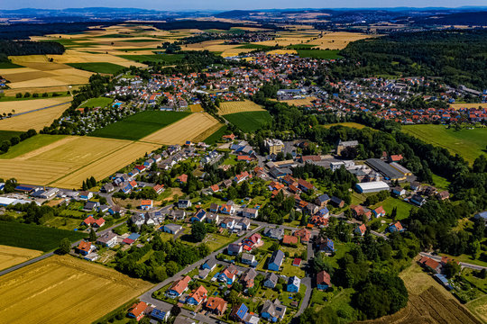 Das Dorf Frielendorf in Hessen aus der Luft