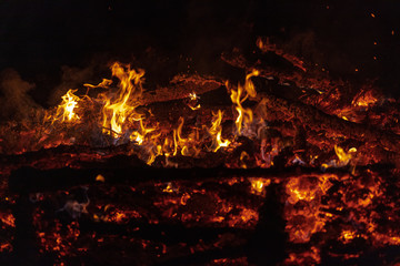 Camp Fire Christmas in July Tree Burning