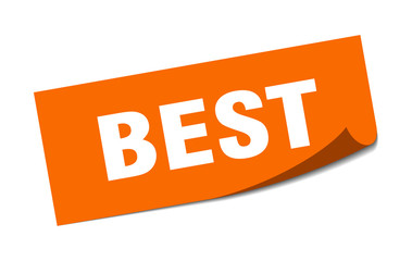 best sticker. best square isolated sign. best