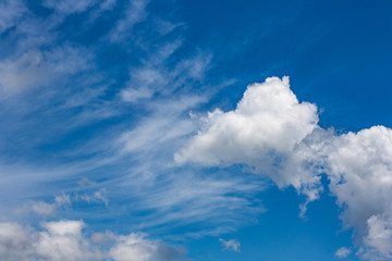 Naklejka na ściany i meble landscape of summer high blue sky, background image