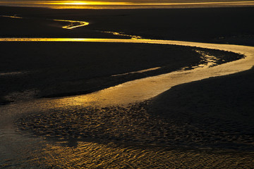 Bancos de arena de Luskentyre en fiordo de Taransay. Luskentyre Banks in Sound of Taransay. South...