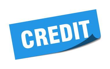credit sticker. credit square isolated sign. credit