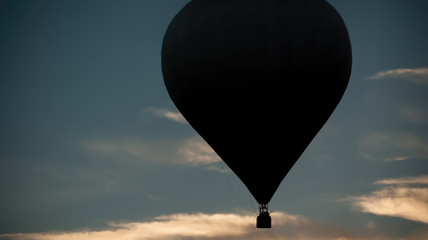 Silhouette of a hot air balloon in 2016 Bristol Ballon Festival